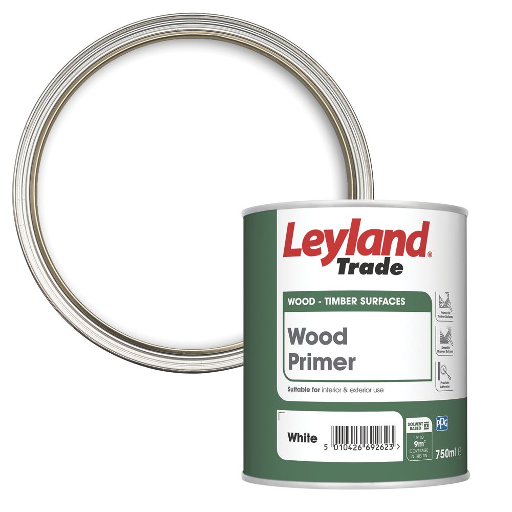 Image of Leyland Trade Wood Primer Undercoat 750ml 