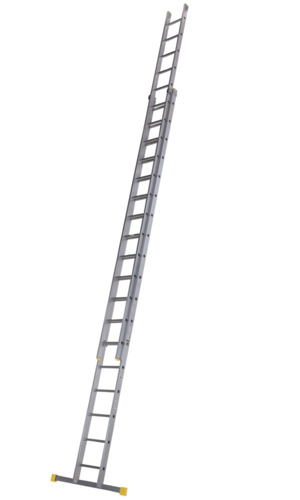 Image of Werner PRO 2-Section Aluminium Square Rung Extension Ladder 9.12m 
