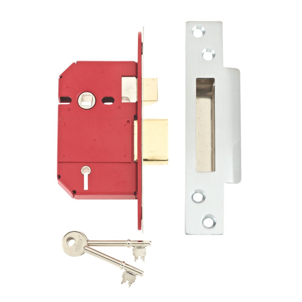 Image of Union Fire Rated Stainless Steel BS 5-Lever Mortice Sashlock 68mm Case - 45mm Backset 
