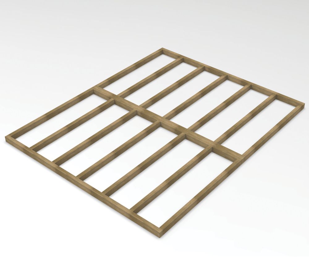 Image of Forest 9' 6" x 8' Timber Shed Base with Assembly 