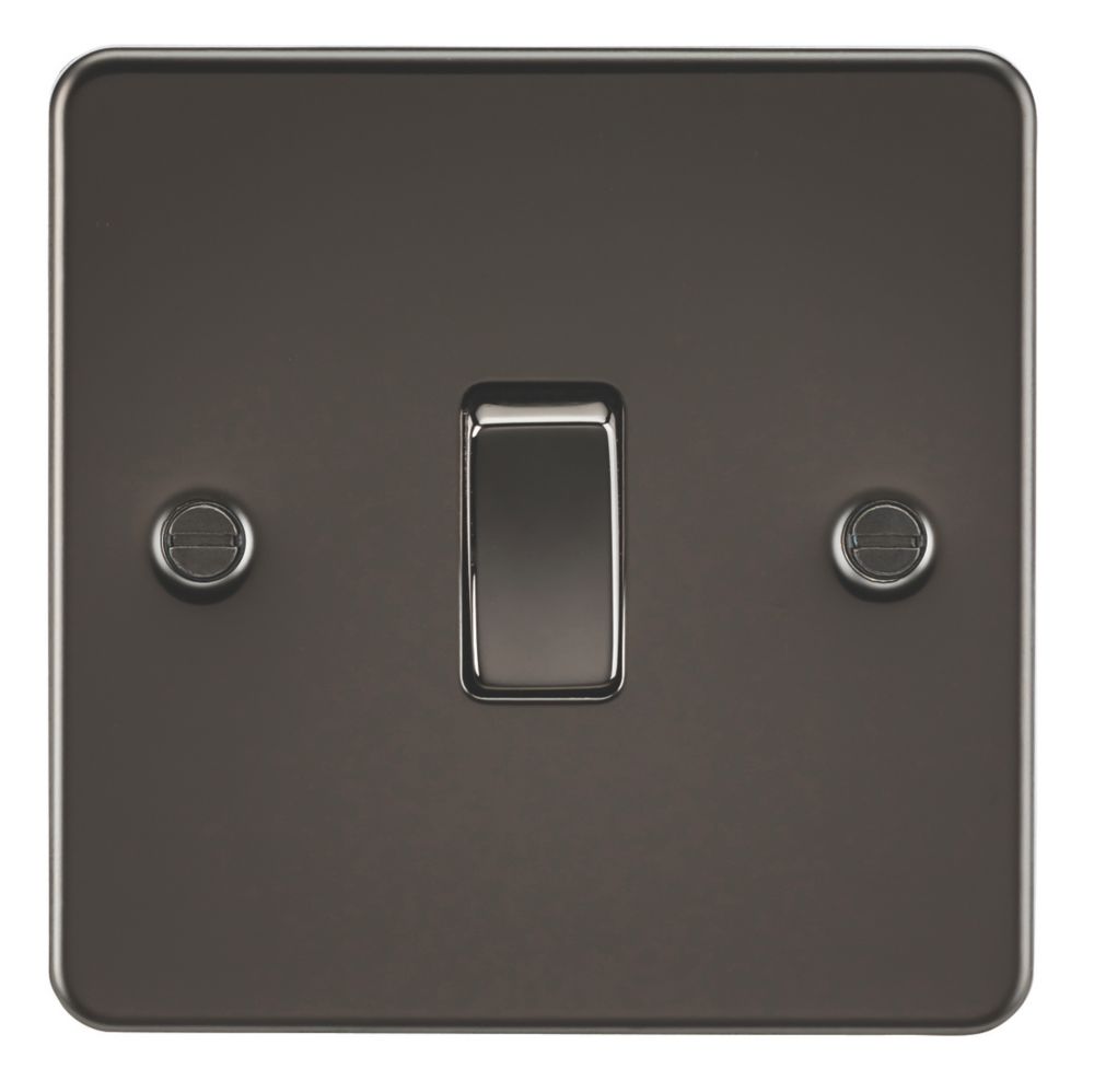 Image of Knightsbridge 20A 1-Gang DP Control Switch Gunmetal 