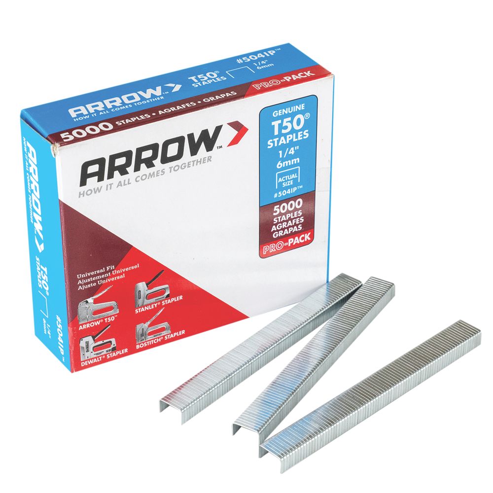 Image of Arrow Heavy Duty Staples Galvanised 6mm x 10mm 5000 Pack 