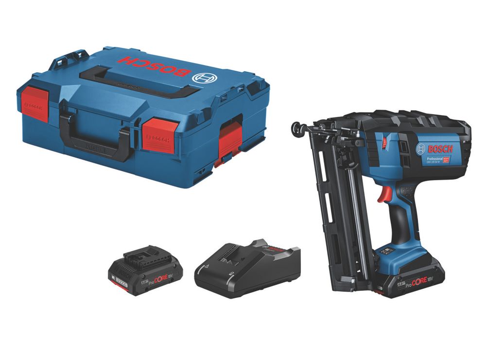 Image of Bosch GNH 18V-64 M 64mm 18V 2 x 4.0Ah Li-Ion ProCORE Second Fix Cordless Nail Gun 