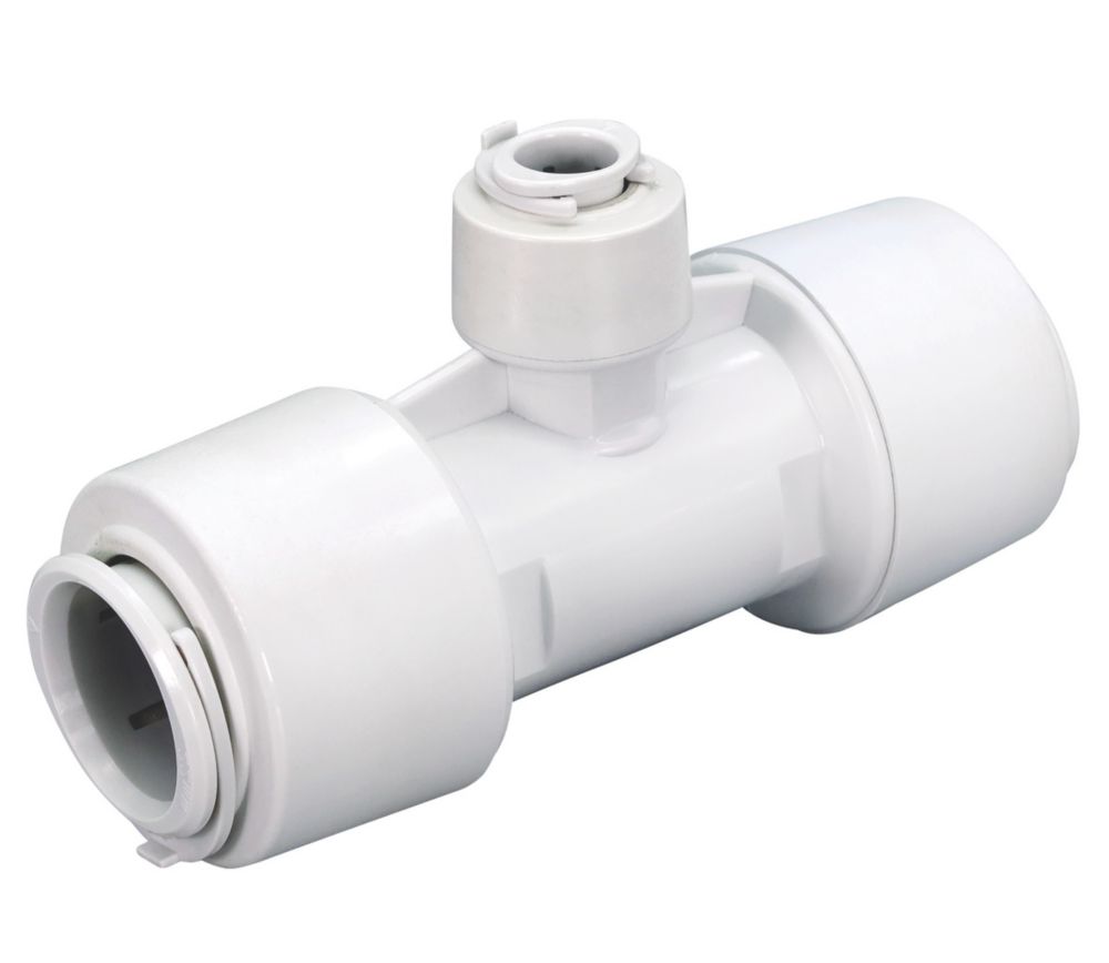 Image of FloPlast FloFit+ Plastic Push-Fit Reducing Tee 22mm x 22mm x 10mm 