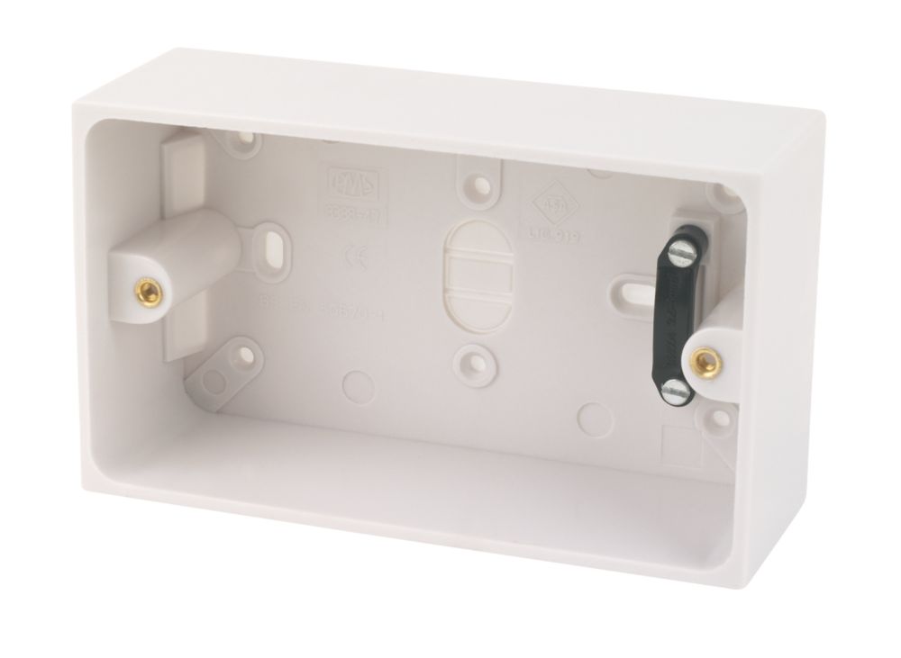 Image of 2-Gang Surface Pattress Back Box 47mm 