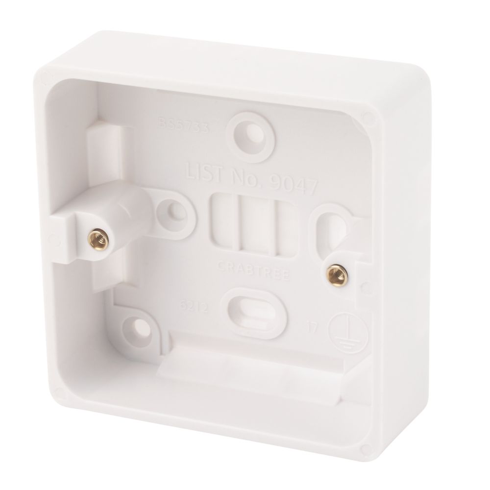 Image of Crabtree Capital 1-Gang Surface Pattress Knockout Box 29mm 