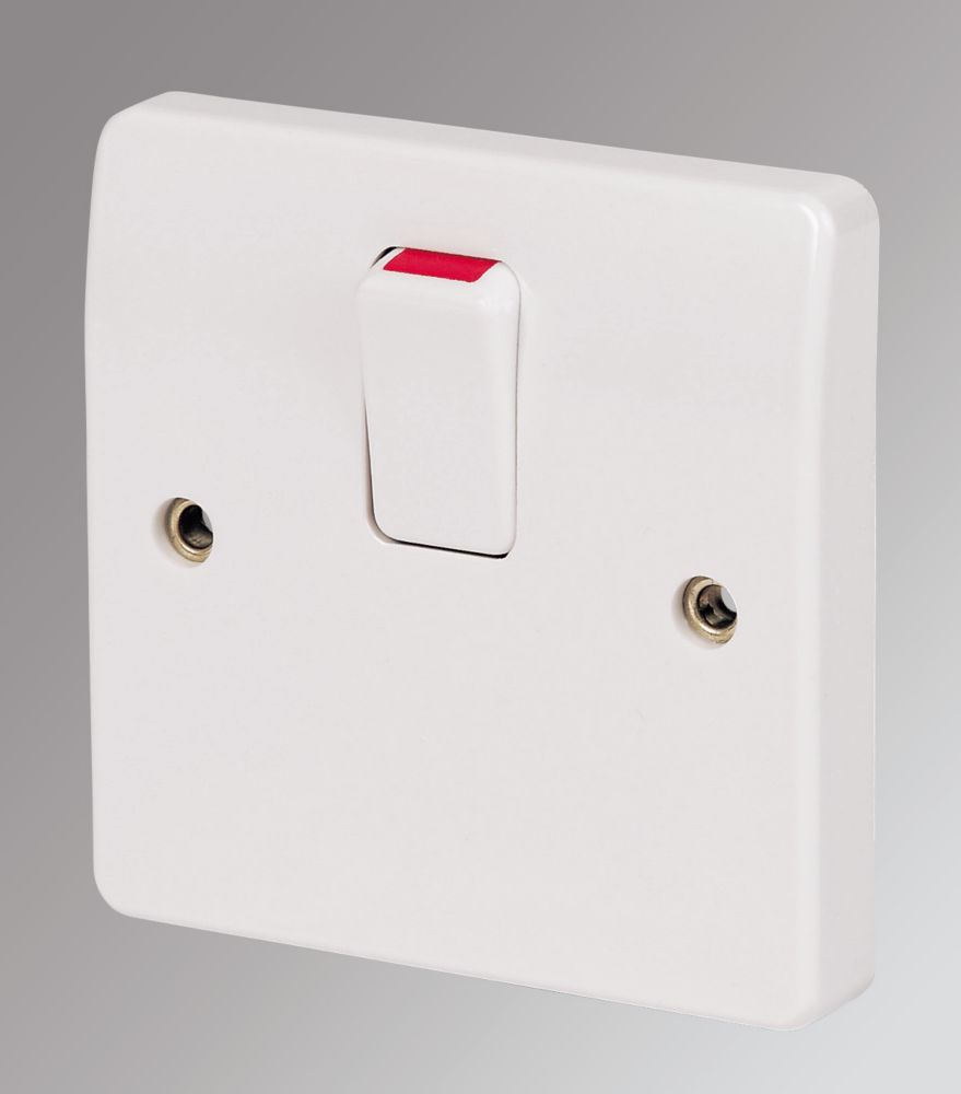 Image of MK Logic Plus 20A 1-Gang DP Control Switch White 