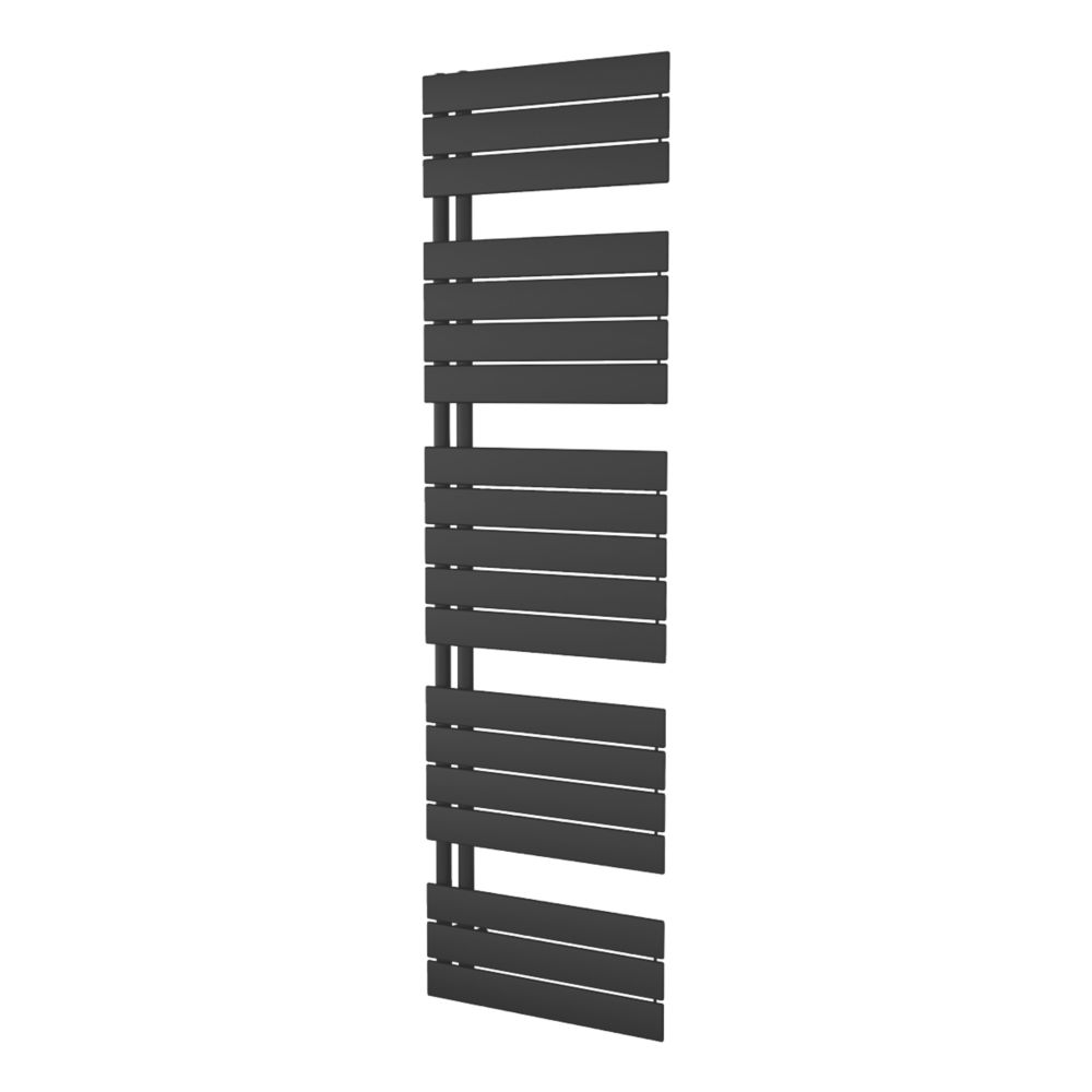 Image of Ximax Oceanus Open Designer Towel Radiator 1720mm x 500mm Black 2952BTU 