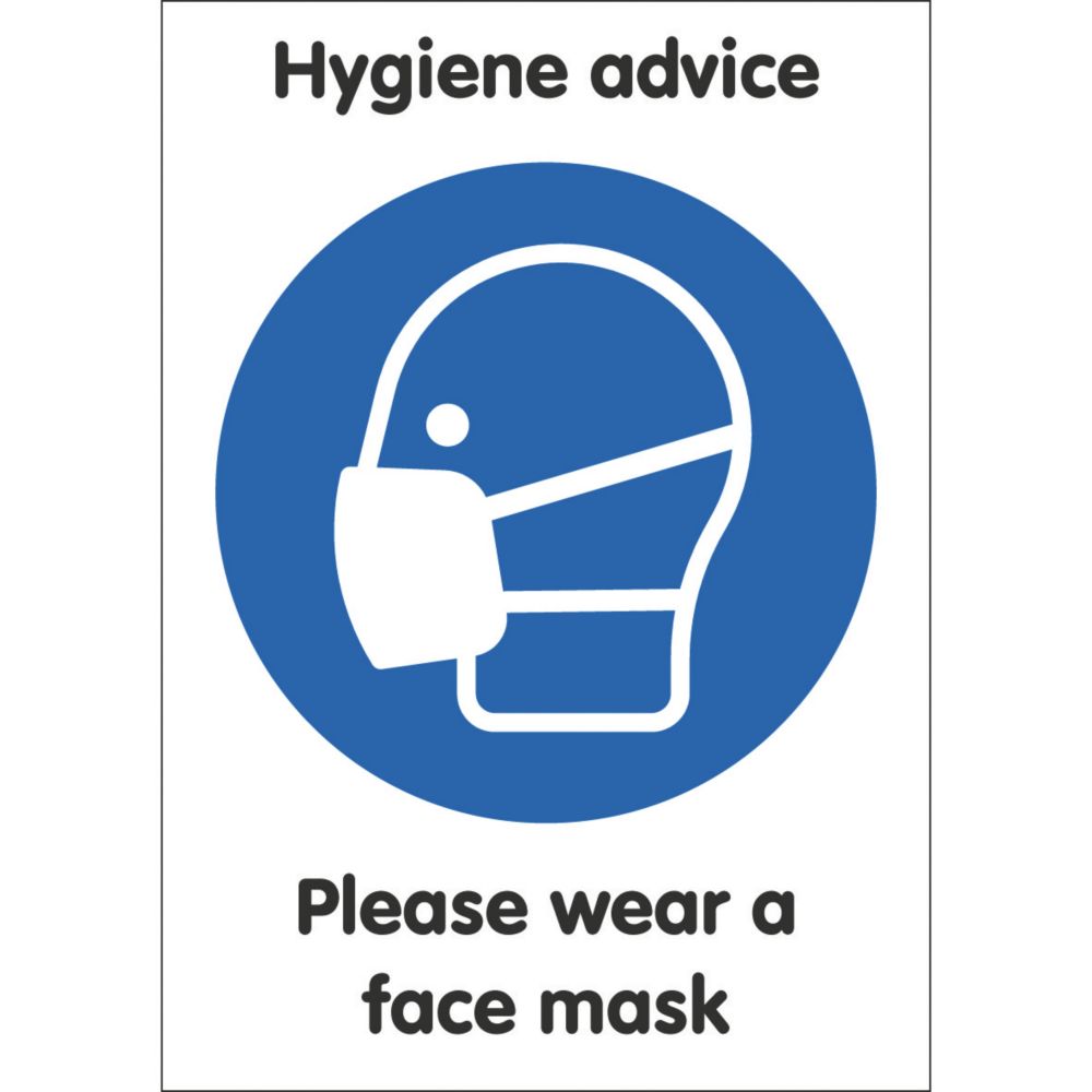 Image of 'Please Wear a Face Mask' Sign 297mm x 210mm 10 Pack 