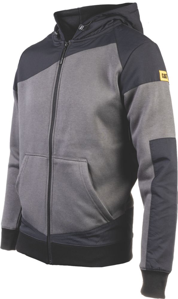 Image of CAT Trade Hooded Sweatshirt Dark Shadow Black X Large 46-49" Chest 