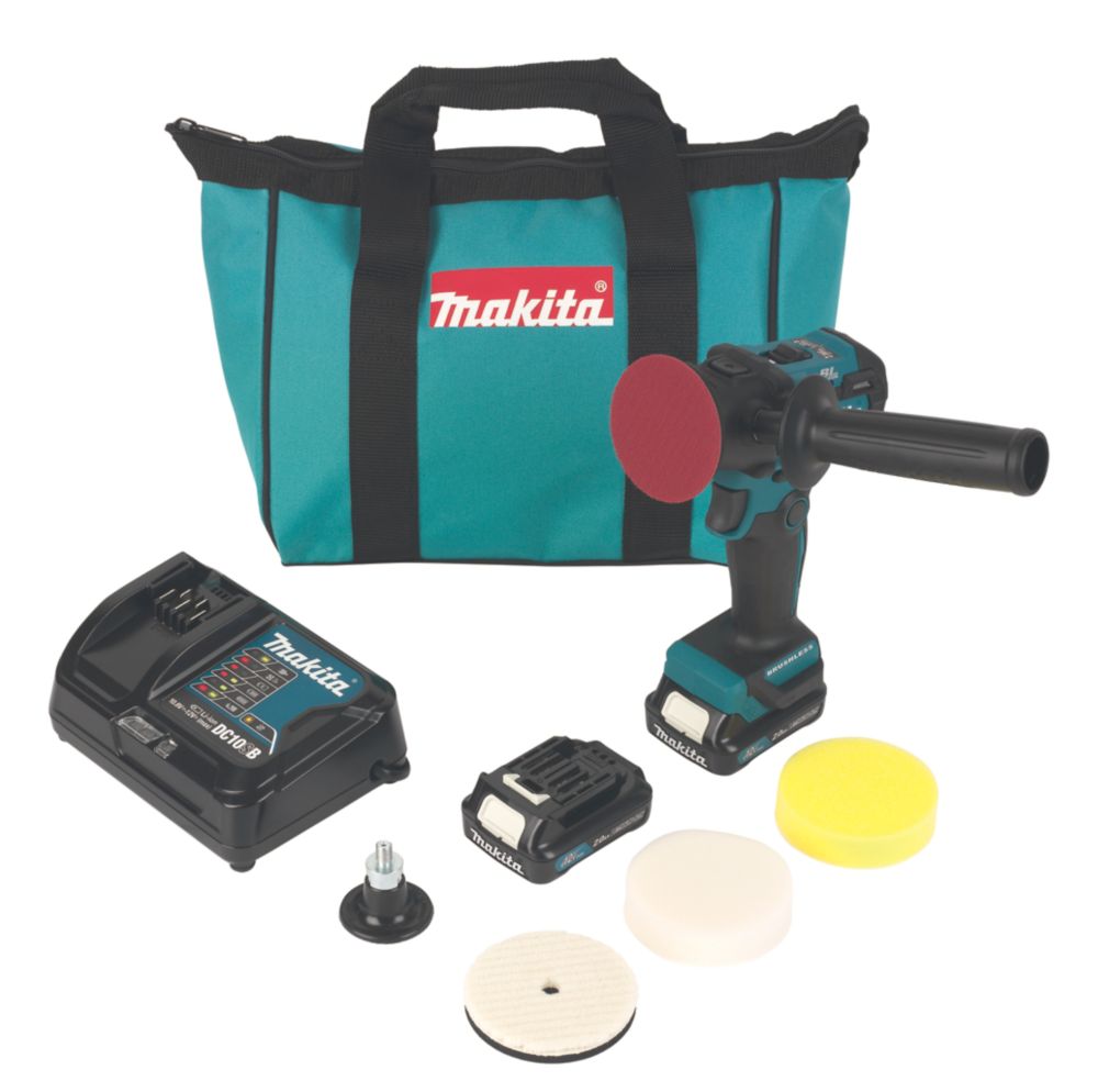 Image of Makita PV301DSAE 80mm 10.8-12V 2 x 2.0Ah Li-Ion CXT Brushless Cordless Sander/Polisher 