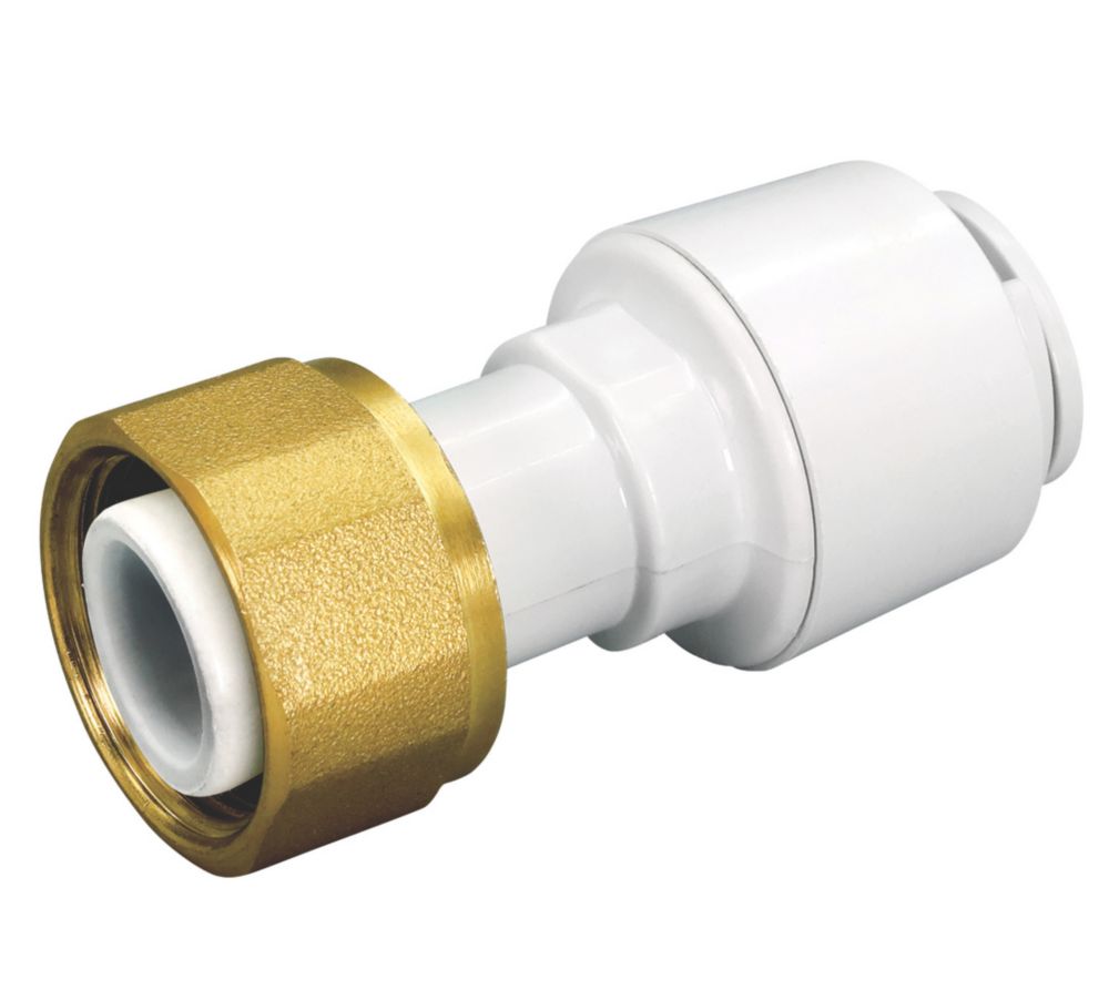 Image of FloPlast FloFit+ Plastic Push-Fit Straight Tap Connector 22mm x 3/4" 