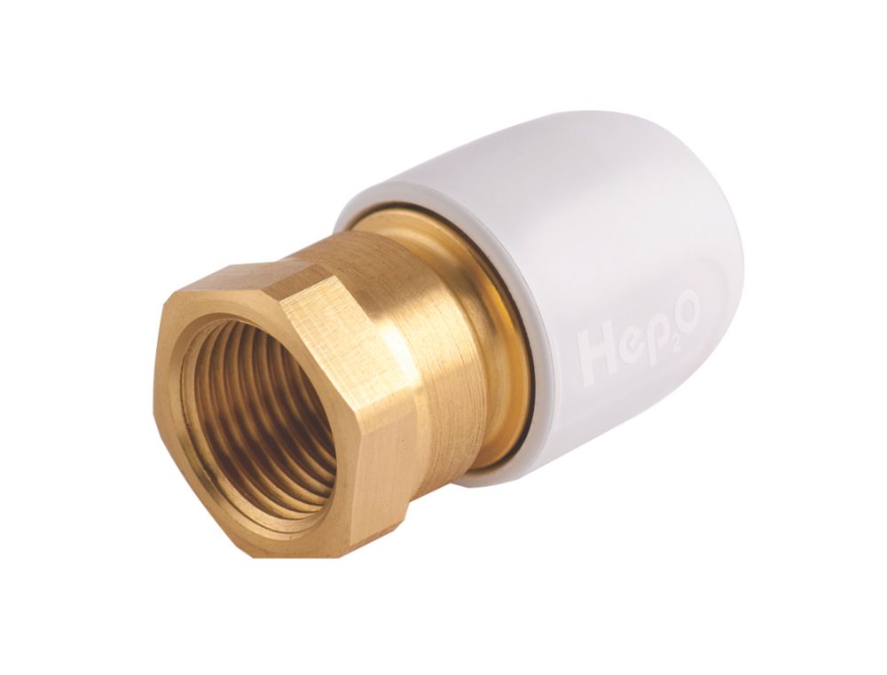 Image of Hep2O Plastic Push-Fit Adapting Female Coupler 10mm x 1/2" 