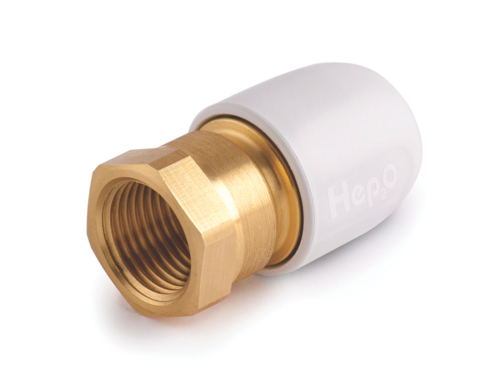 Image of Hep2O Plastic Push-Fit Adapting Female Coupler 10mm x 1/2" 