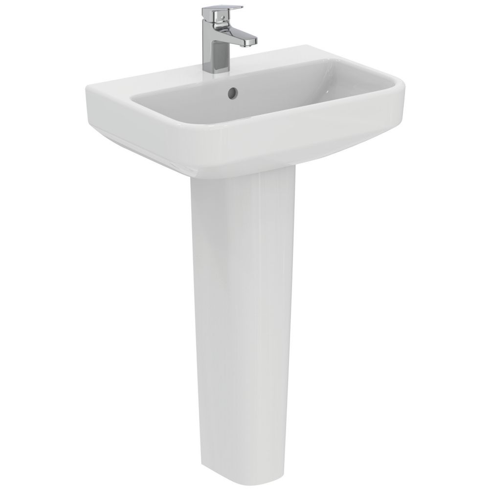 Image of Ideal Standard i.life S Washbasin & Pedestal 1 Tap Hole 550mm 