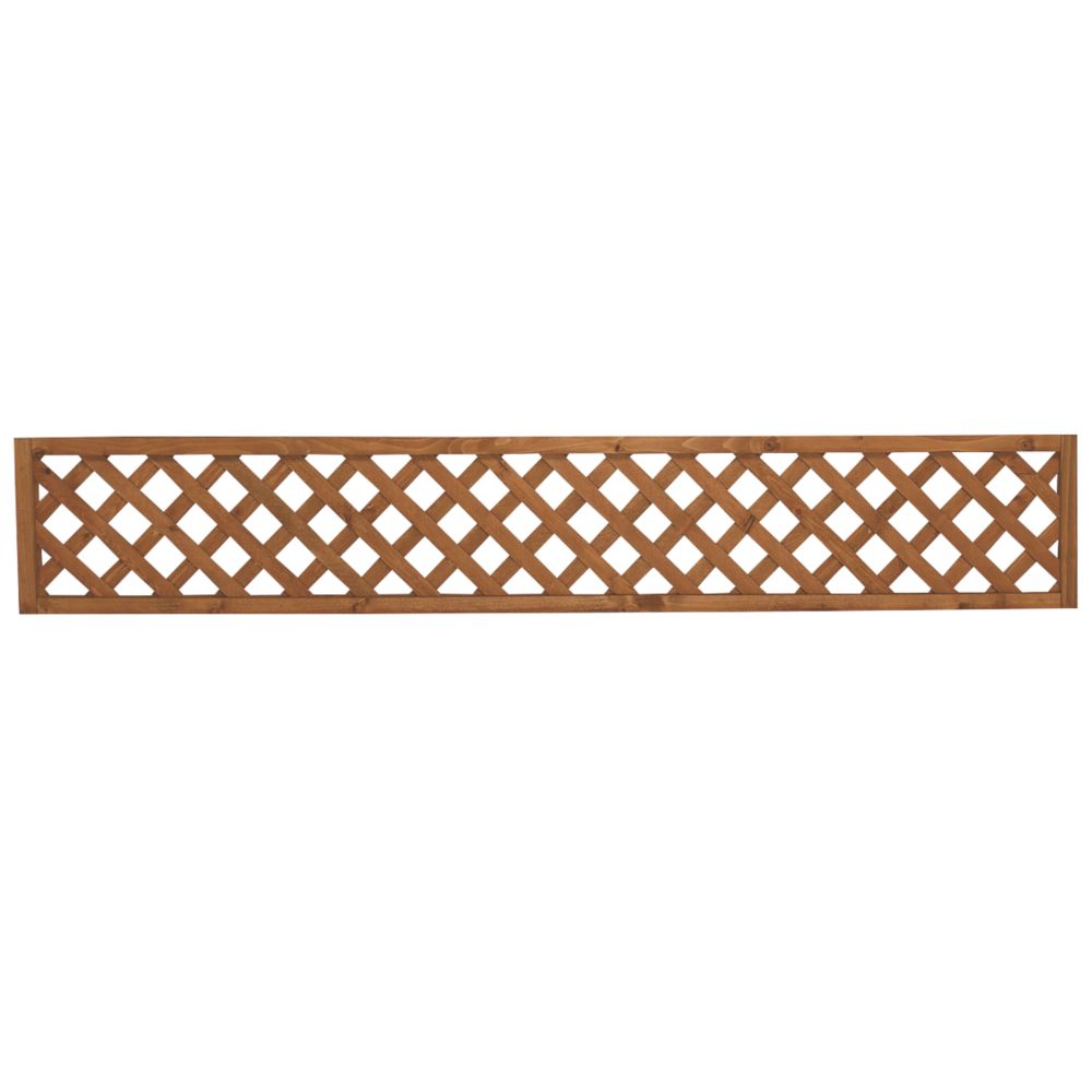 Image of Forest Fence Topper Softwood Rectangular Trellis 6' x 1' 5 Pack 