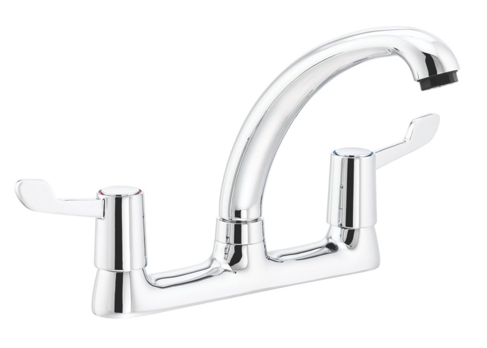 Image of Streame by Abode ACT2045 Lever Deck-Mounted Bridge Mixer Chrome 