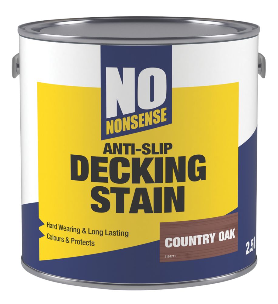 Image of No Nonsense Anti-Slip Quick-Drying Stain Country Oak 2.5Ltr 