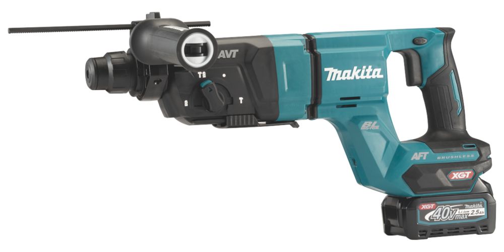 Image of Makita HR007GD201 4.4kg 40V 2 x 2.5Ah Li-Ion XGT Brushless Cordless SDS Plus Rotary Hammer 