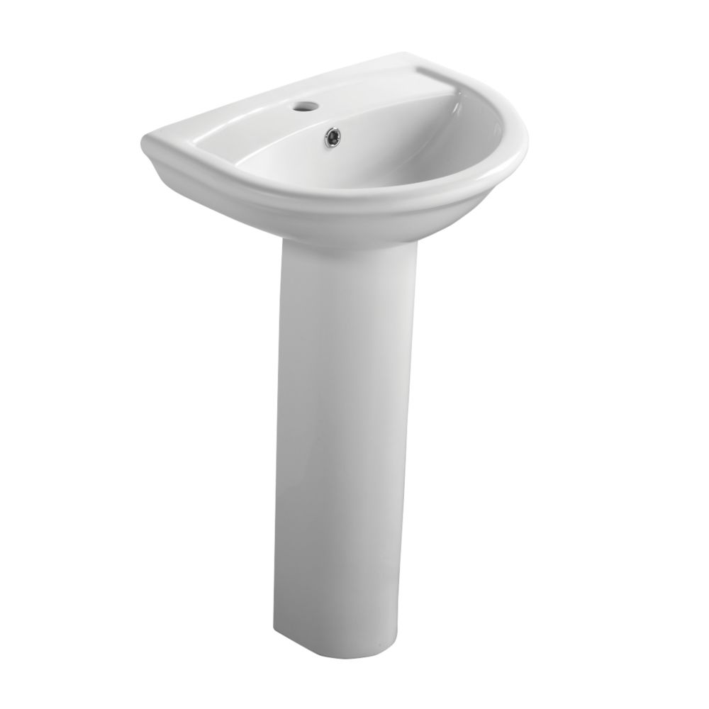 Image of Ideal Standard Della Full Pedestal Basin 1 Tap Hole 540mm 