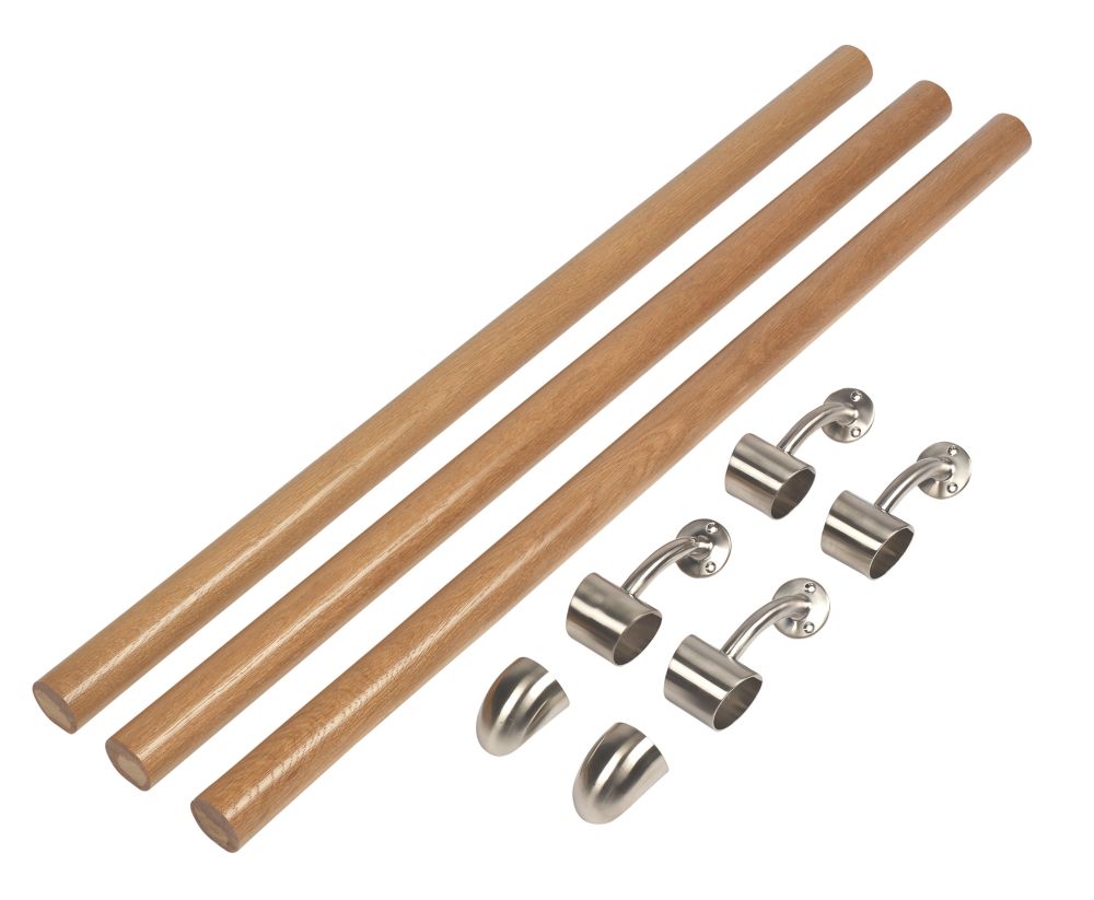 Image of Richard Burbidge Fusion White Oak Banister Kit PreFinished 3600mm 