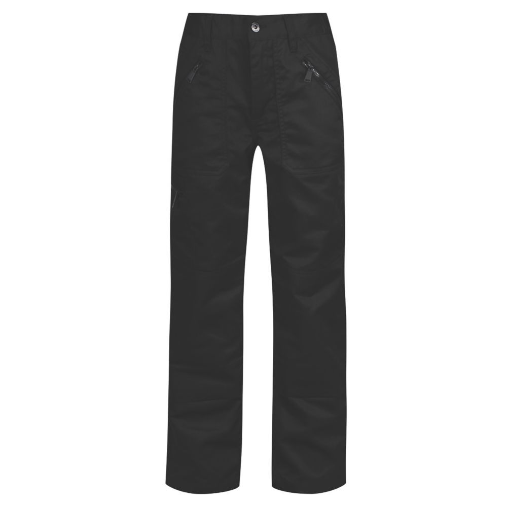 Image of Regatta Pro Action Womens Trousers Black Size 18 31" L 