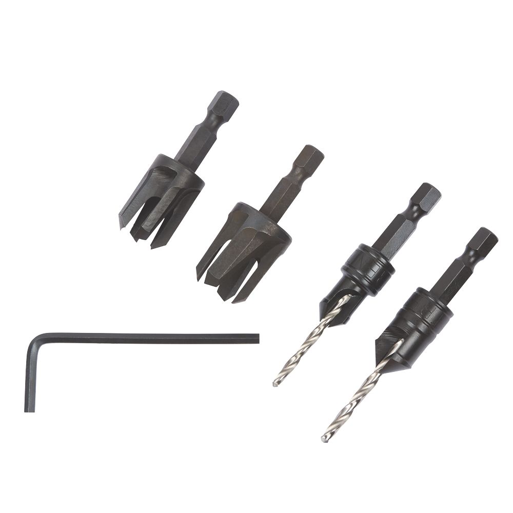 Image of Trend SNAP/PC/A 1/4" Shank Countersink & Plug Cutter Set 4 Pieces 