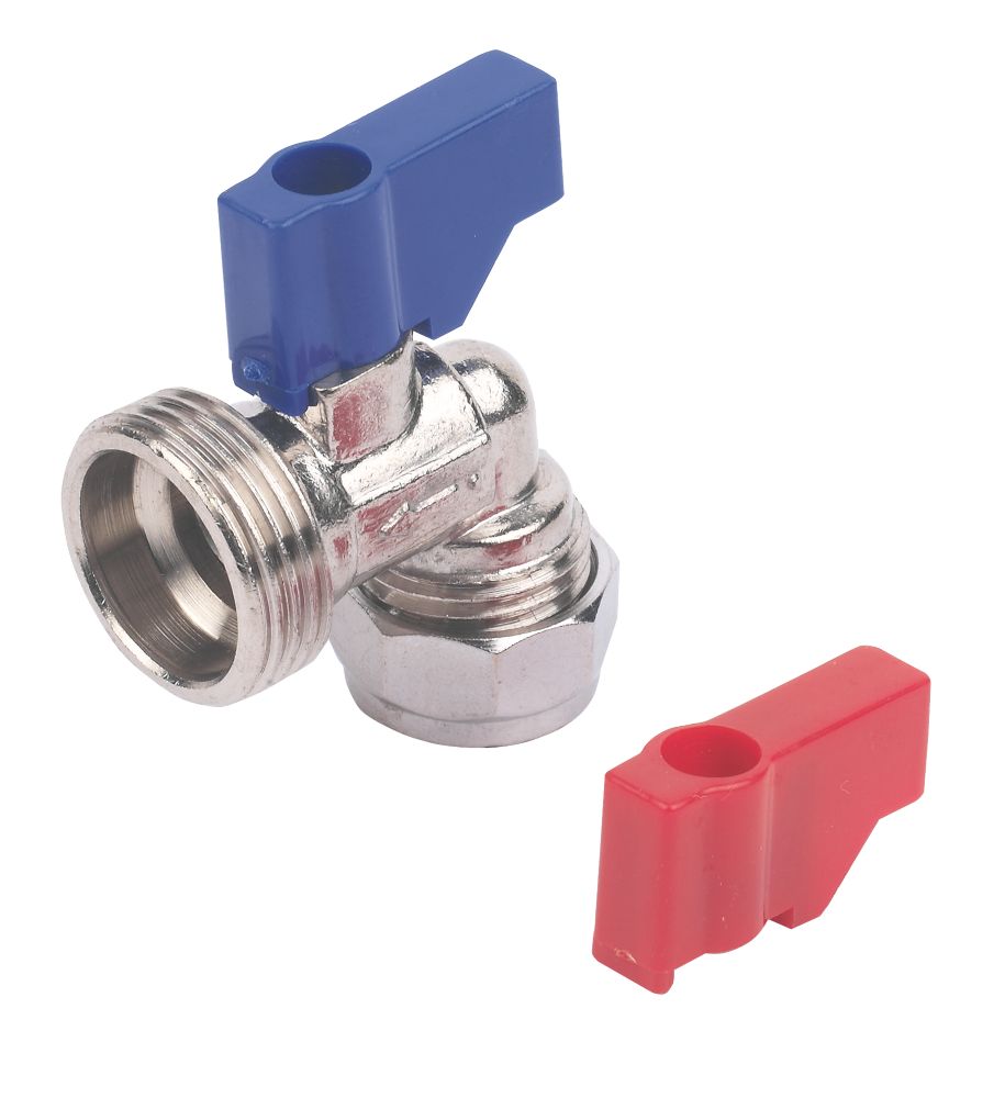 Image of Pegler Compression Washing Machine Valve Elbow 15mm x 3/4" 