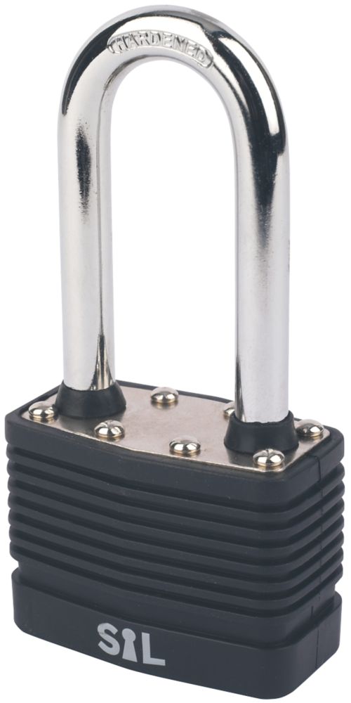 Image of Smith & Locke Laminated Steel Water-Resistant Long Shackle Padlock 55mm 