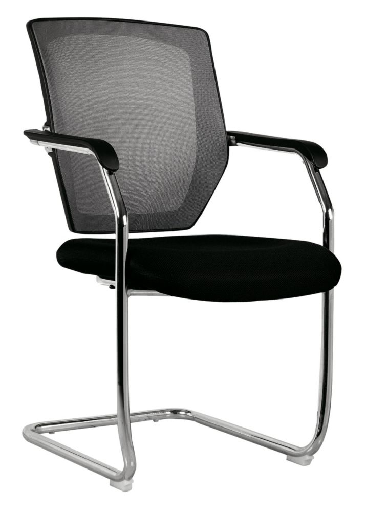 Image of Nautilus Designs Nexus Medium Back Cantilever/Visitor Chair Black 
