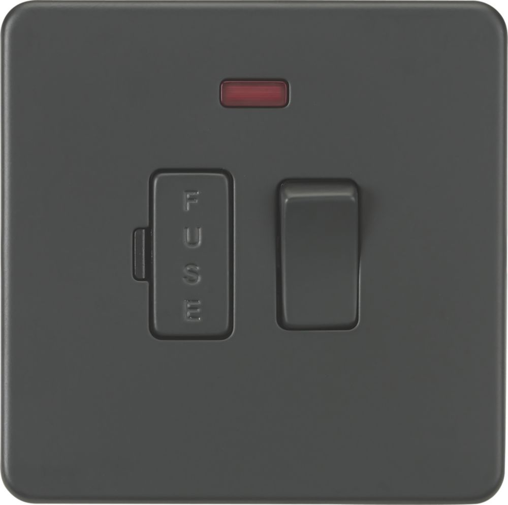 Image of Knightsbridge 13A Switched Fused Spur with LED Anthracite 