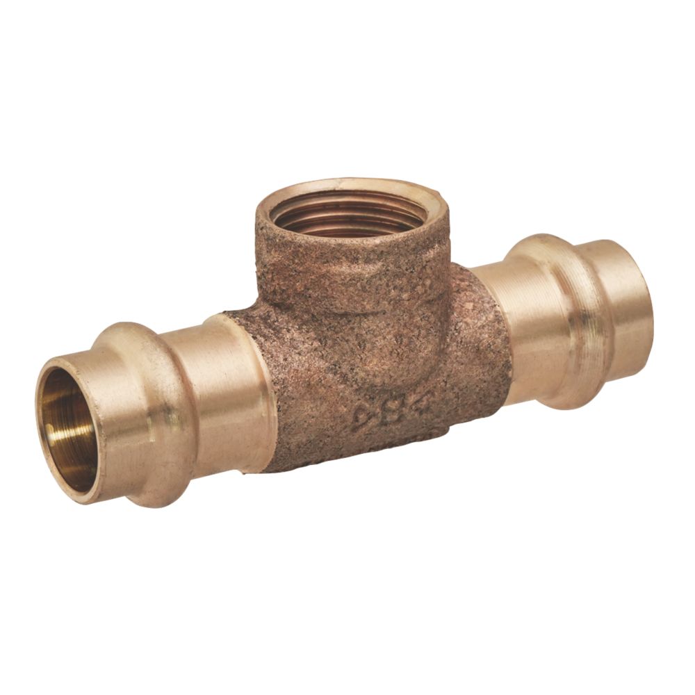 Image of Conex Banninger B Press Copper Press-Fit Reducing Tee 15mm x 15mm x 1/2" 5 Pack 