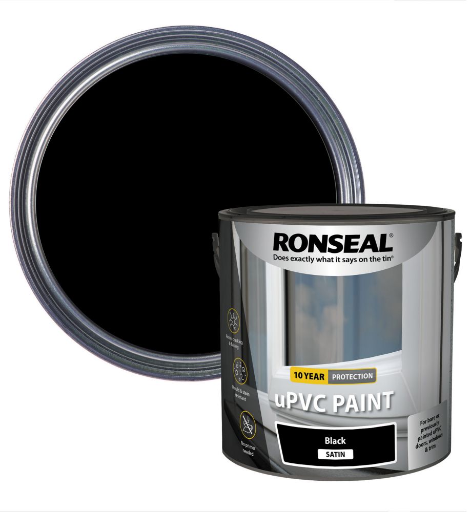 Image of Ronseal uPVC Paint Black 2.5Ltr 