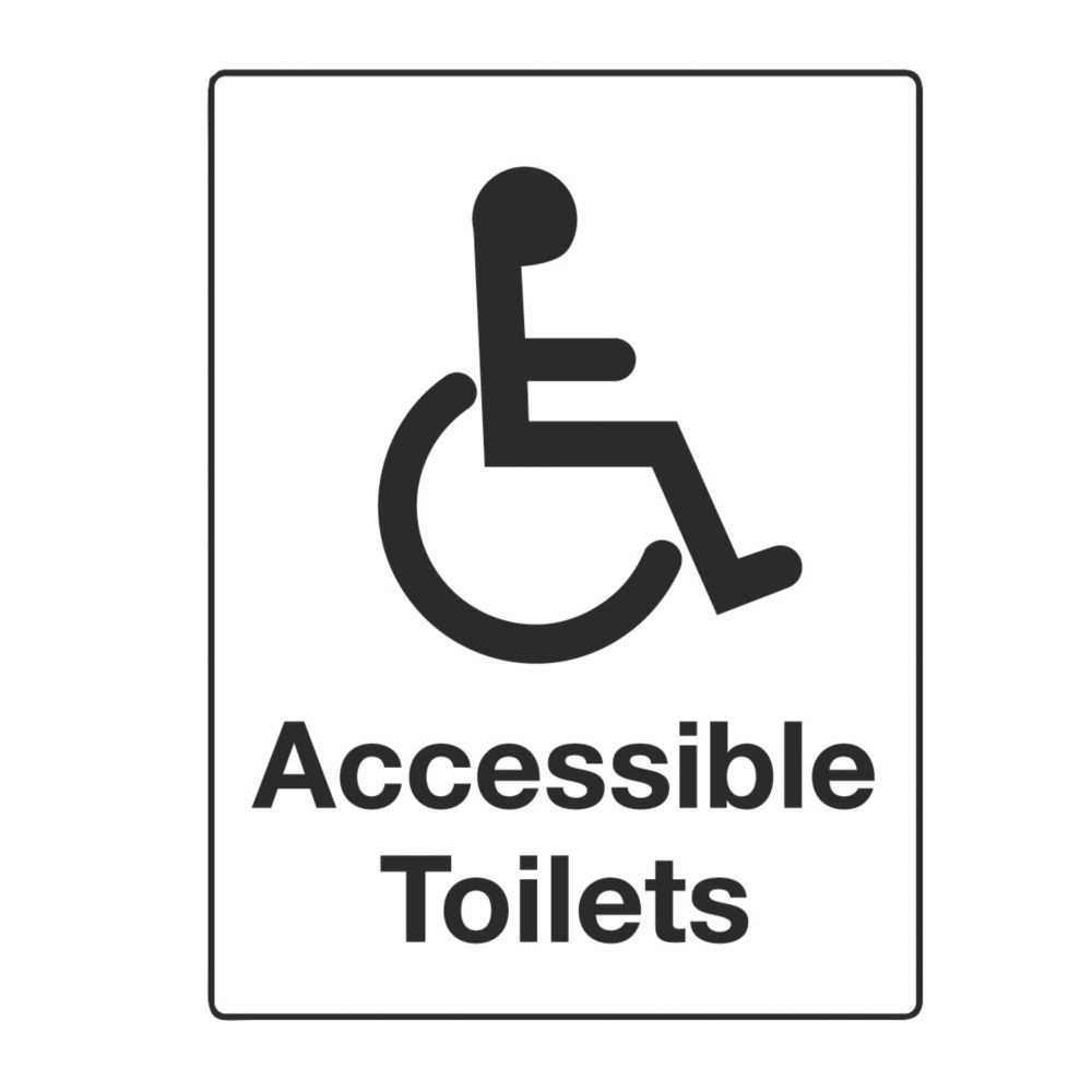 Image of "Accessible Toilets" Sign 200mm x 150mm 
