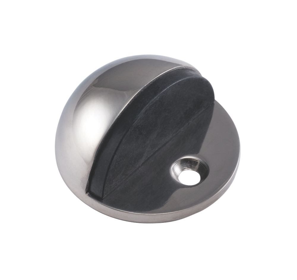 Image of Eclipse Oval Door Stop 45 x 23mm Polished Stainless Steel 