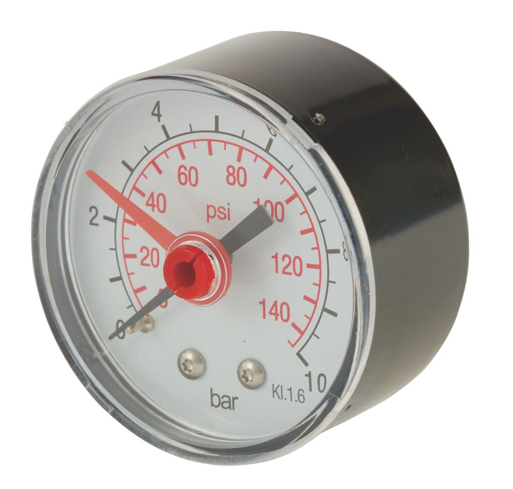 Image of Flomasta Rear Connection Pressure Gauge 10bar 