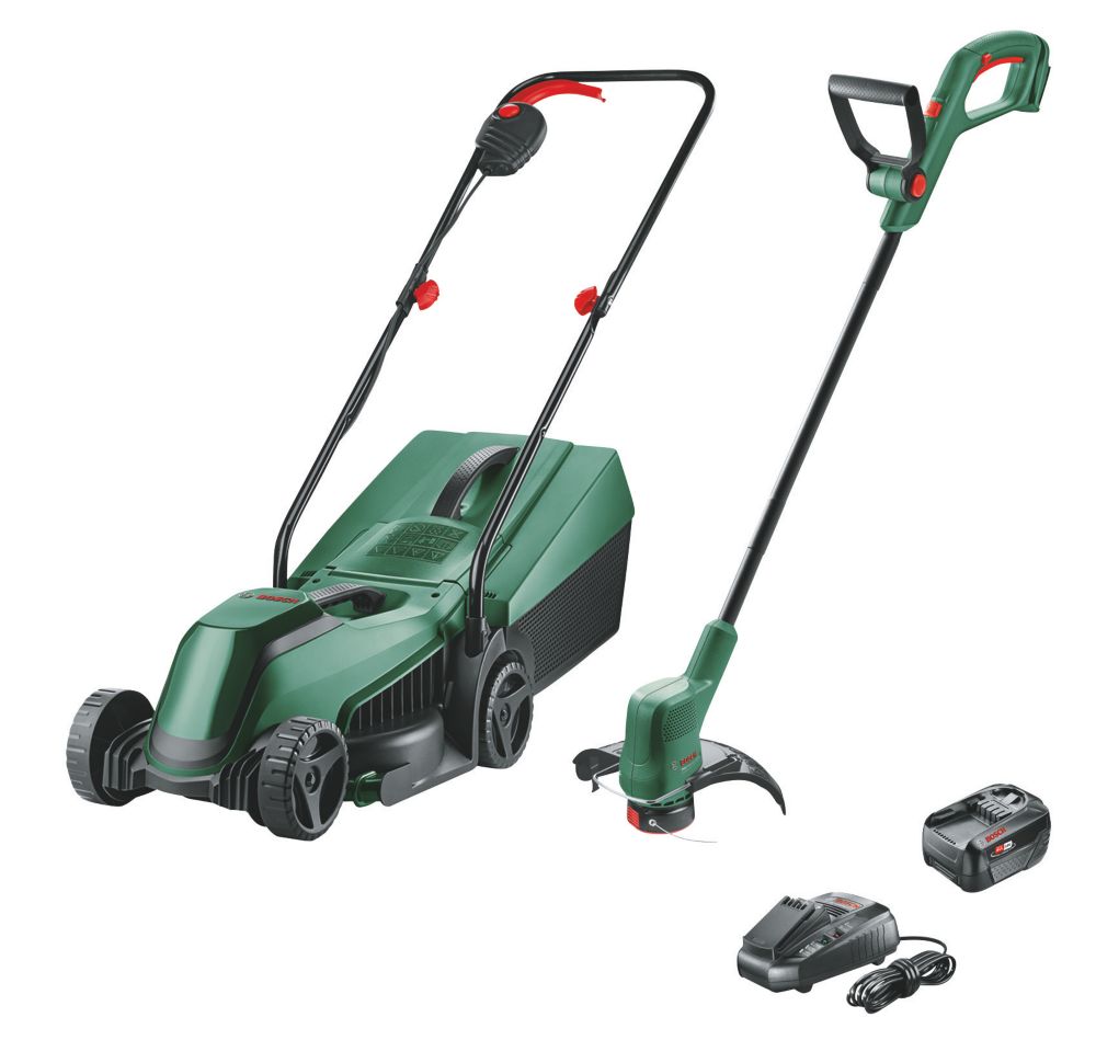 Image of Bosch EasyGrassCut / EasyMower 18V 1 x 4.0Ah Li-Ion Power for All Cordless Landscape Twin Pack 