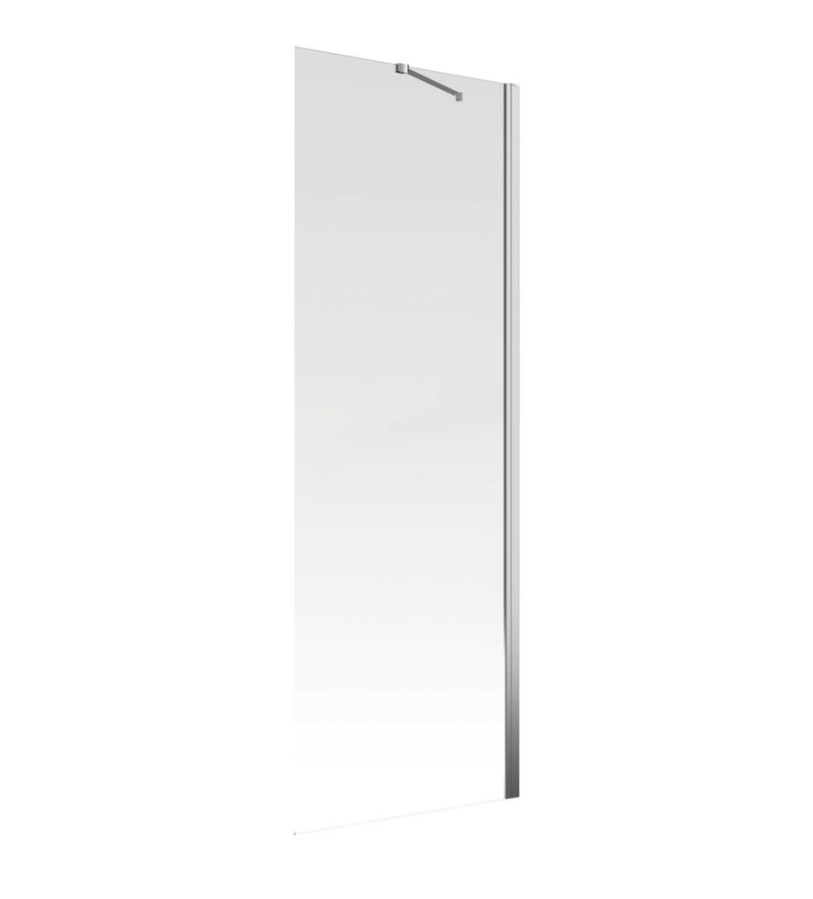 Image of Aqualux Aquarius 6 Frameless Side Panel for Sliding Door Chrome 800mm 