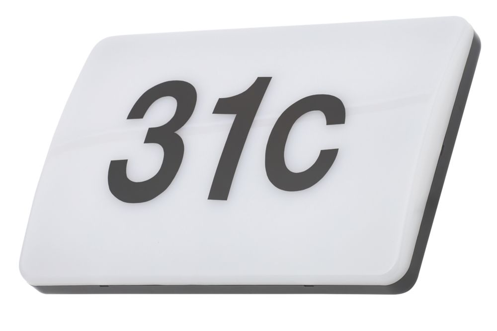 Image of Zinc Mesa Outdoor LED House Sign Black 16W 1300lm 