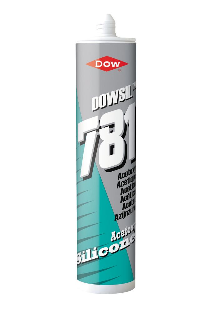 Image of Dow 781 Acetoxy Silicone Sealant White 310ml 