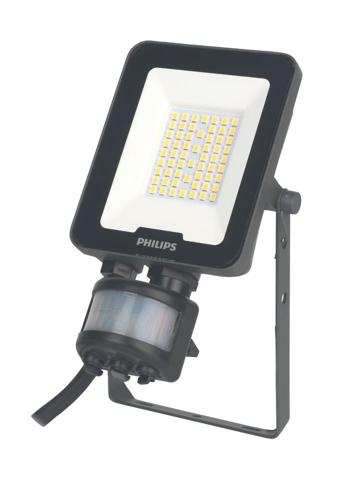 Image of Philips Ledinaire Outdoor LED Floodlight With PIR & Photocell Sensor Grey 20W 2400lm 