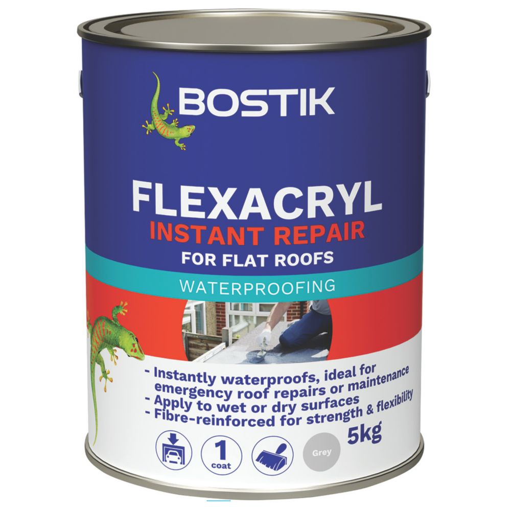 Image of Bostik Flexacryl Roof Repair Compound Grey 5kg 