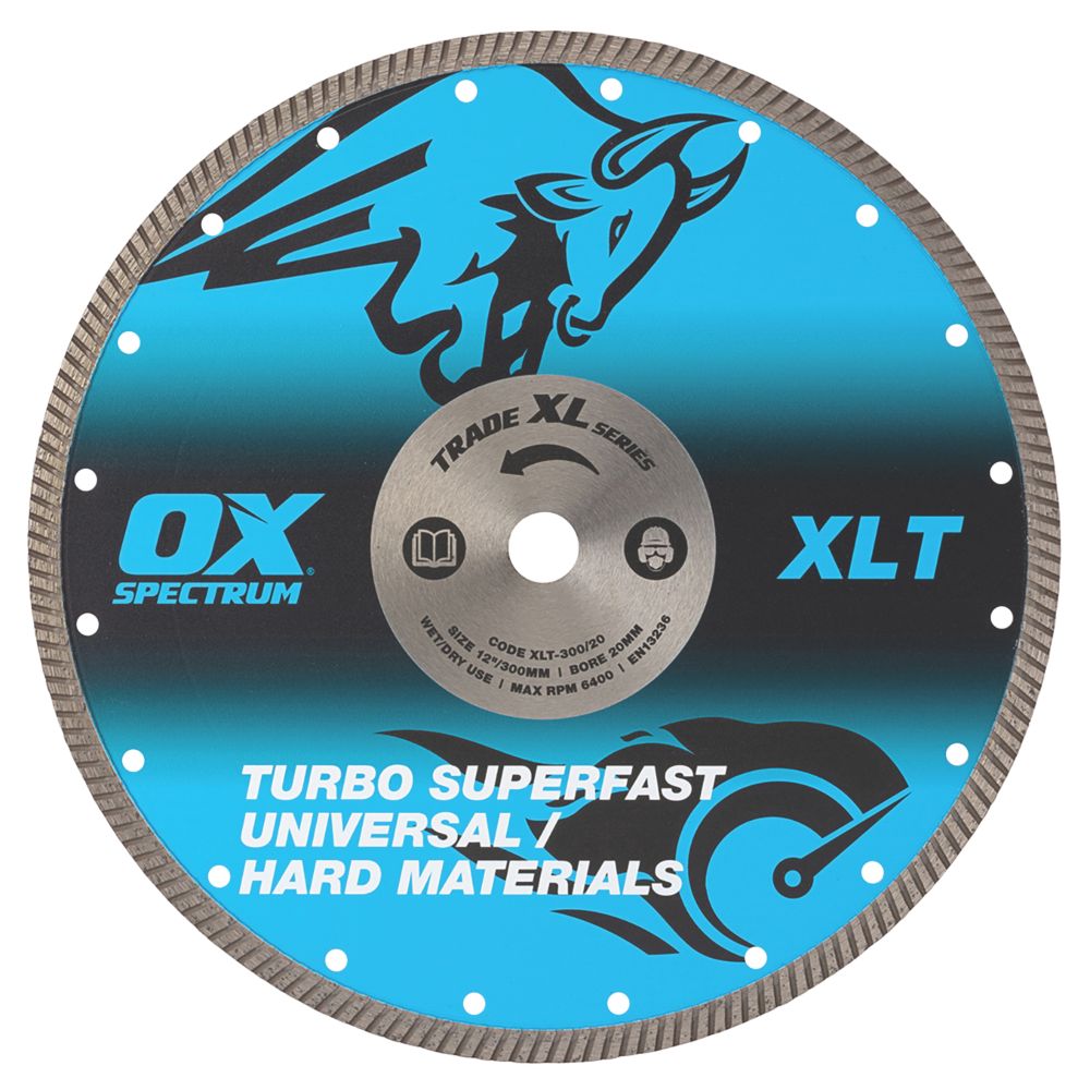 Image of OX XL Turbo Masonry Diamond Blade 300mm x 20mm 