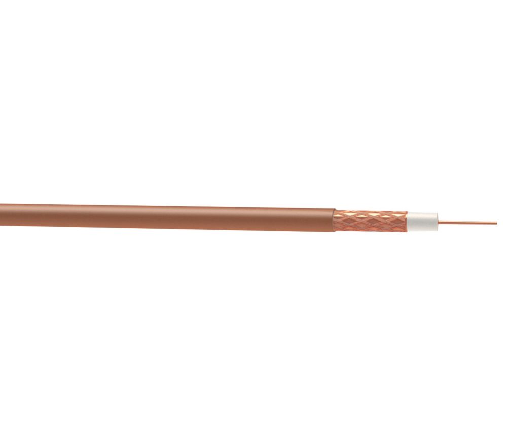 Image of Time GT100 Brown 1-Core Round Coaxial Cable 50m Drum 