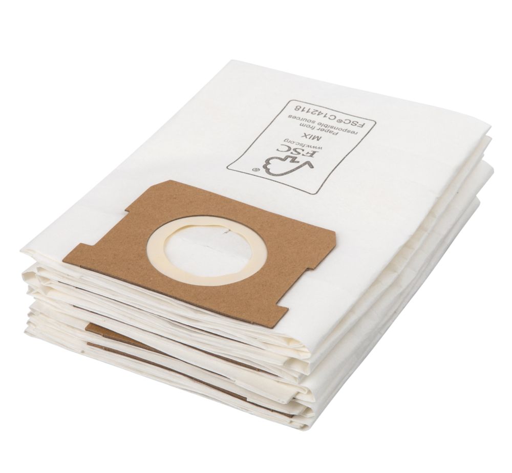 Image of Titan 16Ltr Dry Vacuum Cleaner Dust Bags 5 Pack 