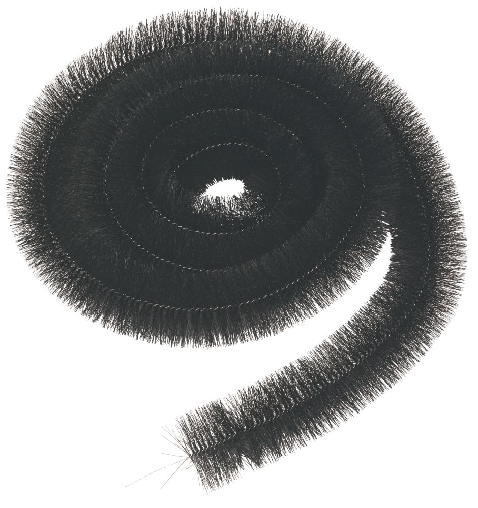 Image of FloPlast Gutter Brush Black 105mm x 4m 3 Pack 