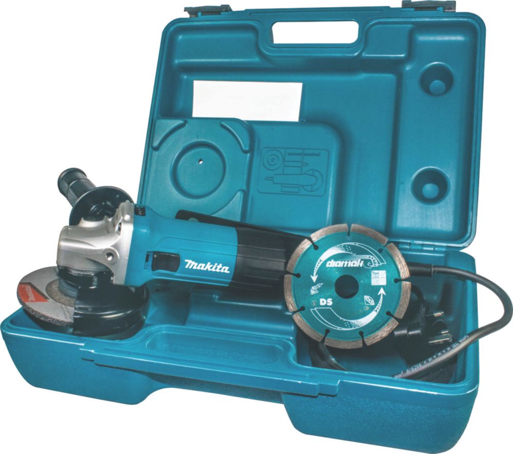 Image of Makita GA4530RKD/2 720W 4 1/2" Electric Angle Grinder 240V 