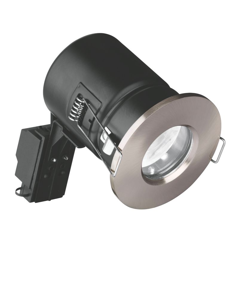 Image of Aurora EFD Fixed Fire Rated LED Downlight Satin Nickel 5W 500lm 