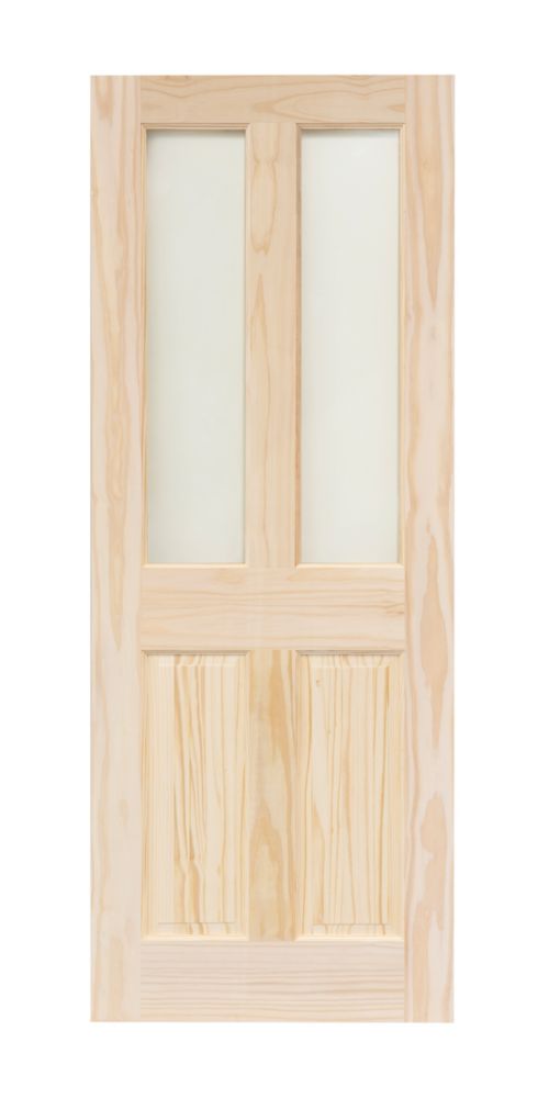 Image of Victorian 2-Clear Light Unfinished Pine Wooden 2-Panel Internal Door 1981mm x 762mm 
