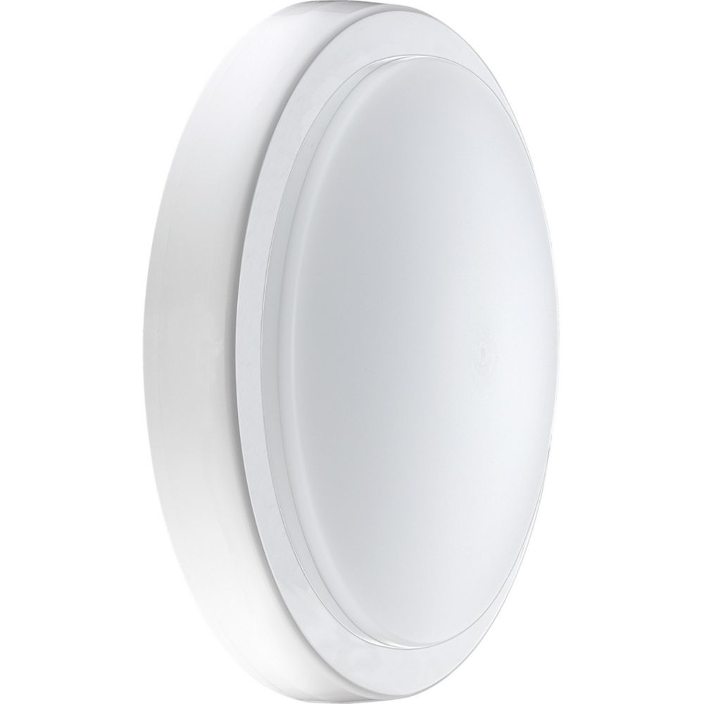 Image of Luceco LED Decorative Indoor Bulkhead White & Chrome 14W 1300lm 